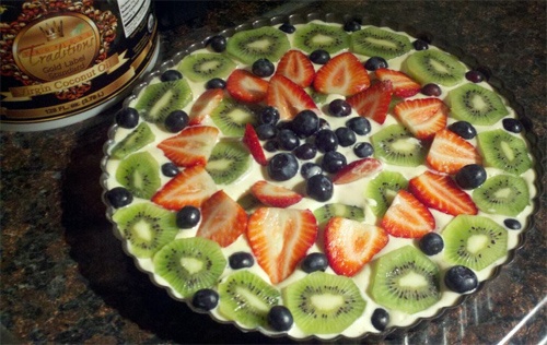 No Bake Fruit Tart with coconut oil recipe photo
