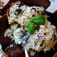 Toasted Coconut & Basil Ice Cream with Dark Chocolate Chunks Recipe photo Toasted Coconut & Basil Ice Cream with Dark Chocolate Chunks Recipe photo