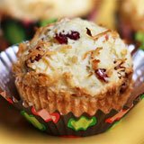 Triple Coconut Cranberry Muffins Recipe Photo Triple Coconut Cranberry Muffins Recipe Photo